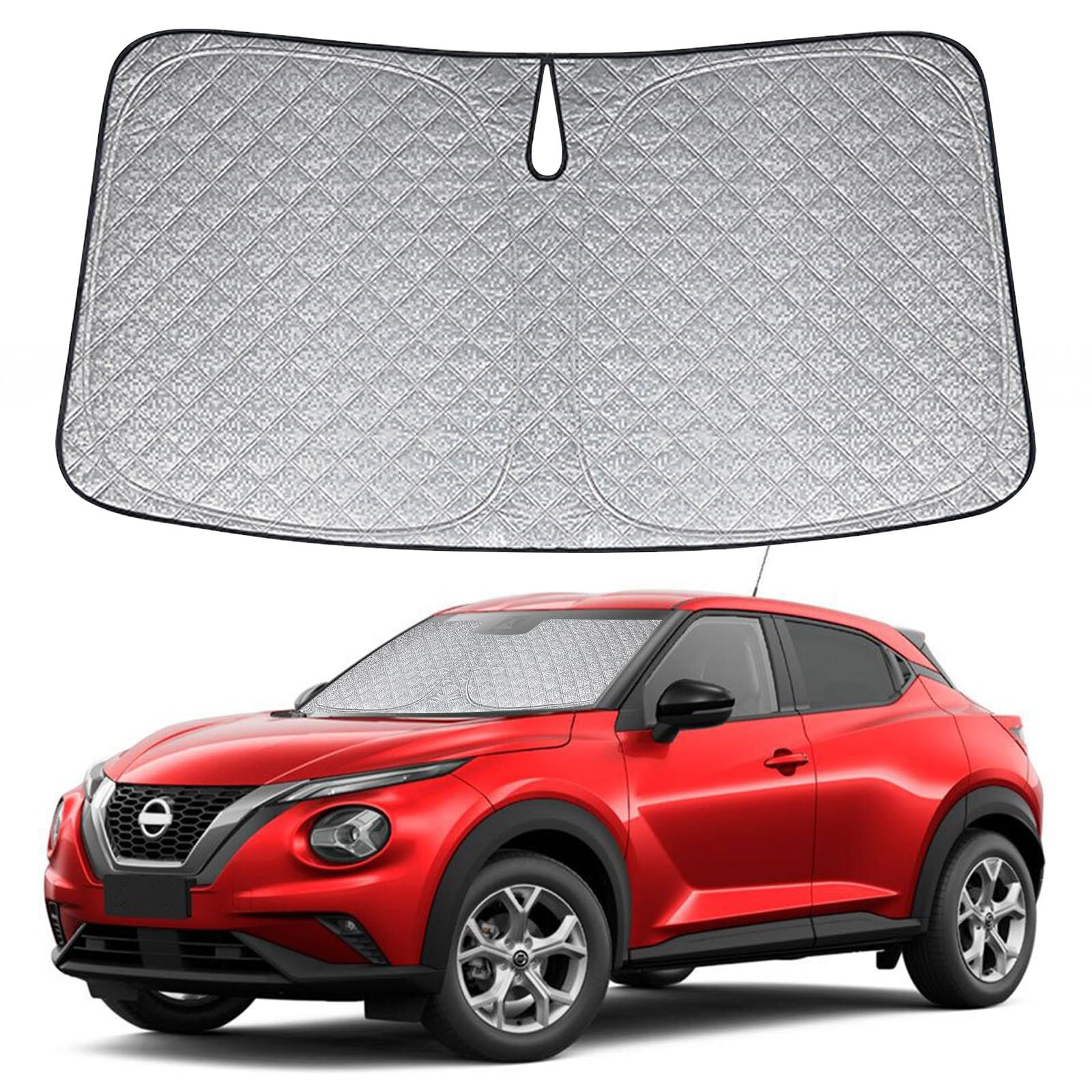 Sonnenschutz Auto Frontscheibe Ersatz für Nissan Juke 2019-2024, Auto Windschutzscheibe Sonnenschutz Innen, Faltbar Sonnenschirm Auto UV Schutz Reflektierender Staub Schutz Sonnenschutzfolie Zubehör Sonnenschutz Auto Frontscheibe Ersatz für Nissan Juke 2019-2024, Auto Windschutzscheibe Sonnenschutz Innen, Faltbar Sonnenschirm Auto UV Schutz Reflektierender Staub Schutz Sonnenschutzfolie Zubehör von JinsenTGG