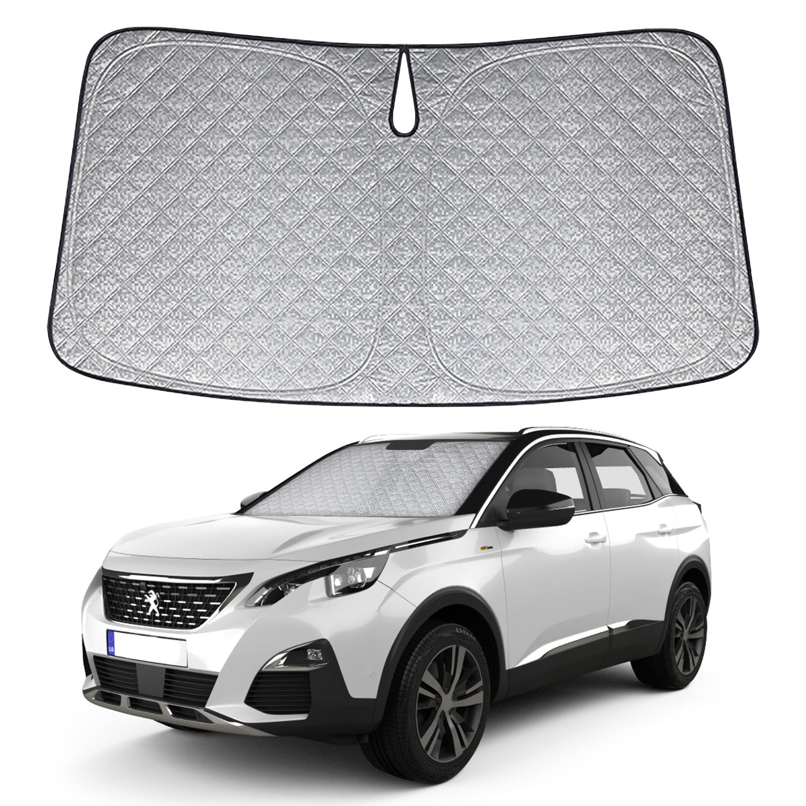 Sonnenschutz Auto Frontscheibe Ersatz für Peugeot 3008 2016-2024, Auto Windschutzscheibe Sonnenschutz Innen, Faltbar Sonnenschirm Auto UV Schutz Reflektierender Staub Schutz Sonnenschutzfolie Zubehör Sonnenschutz Auto Frontscheibe Ersatz für Peugeot 3008 2016-2024, Auto Windschutzscheibe Sonnenschutz Innen, Faltbar Sonnenschirm Auto UV Schutz Reflektierender Staub Schutz Sonnenschutzfolie Zubehör von JinsenTGG
