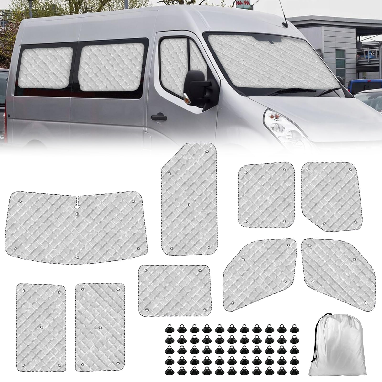 Sonnenschutz Auto Frontscheibe Ersatz für Renault Master 2010-2023 SWB, 9 Teilige Technology Thermomatte Ersatz für Opel Movano, Aluminiumfolie Faltbar Sonnenblende Sonnenschutz Abdeckung Sonnenschutz Auto Frontscheibe Ersatz für Renault Master 2010-2023 SWB, 9 Teilige Technology Thermomatte Ersatz für Opel Movano, Aluminiumfolie Faltbar Sonnenblende Sonnenschutz Abdeckung von JinsenTGG