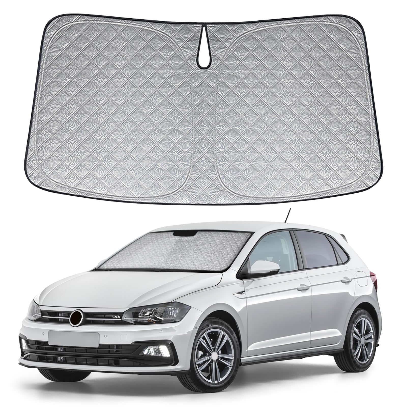 Sonnenschutz Auto Frontscheibe Ersatz für VW Polo 2017-2024, Auto Windschutzscheibe Sonnenschutz Innen, Faltbar Sonnenschirm Auto UV Schutz Reflektierender Staub Schutz Sonnenschutzfolie Zubehör Sonnenschutz Auto Frontscheibe Ersatz für VW Polo 2017-2024, Auto Windschutzscheibe Sonnenschutz Innen, Faltbar Sonnenschirm Auto UV Schutz Reflektierender Staub Schutz Sonnenschutzfolie Zubehör von JinsenTGG
