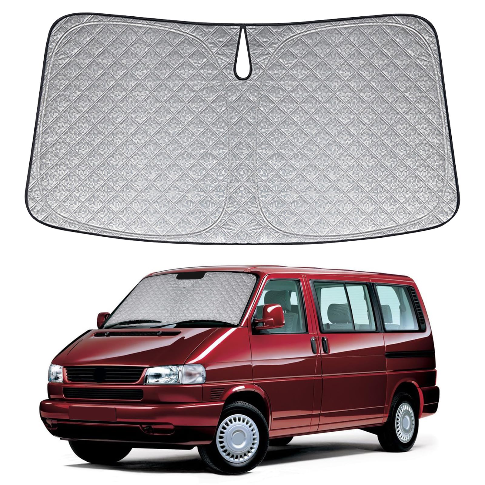 Sonnenschutz Auto Frontscheibe Ersatz für VW T4 1993-2003, Auto Windschutzscheibe Sonnenschutz Innen, Faltbar Sonnenschirm Auto UV Schutz Reflektierender Staub Schutz Sonnenschutzfolie Zubehör Sonnenschutz Auto Frontscheibe Ersatz für VW T4 1993-2003, Auto Windschutzscheibe Sonnenschutz Innen, Faltbar Sonnenschirm Auto UV Schutz Reflektierender Staub Schutz Sonnenschutzfolie Zubehör von JinsenTGG