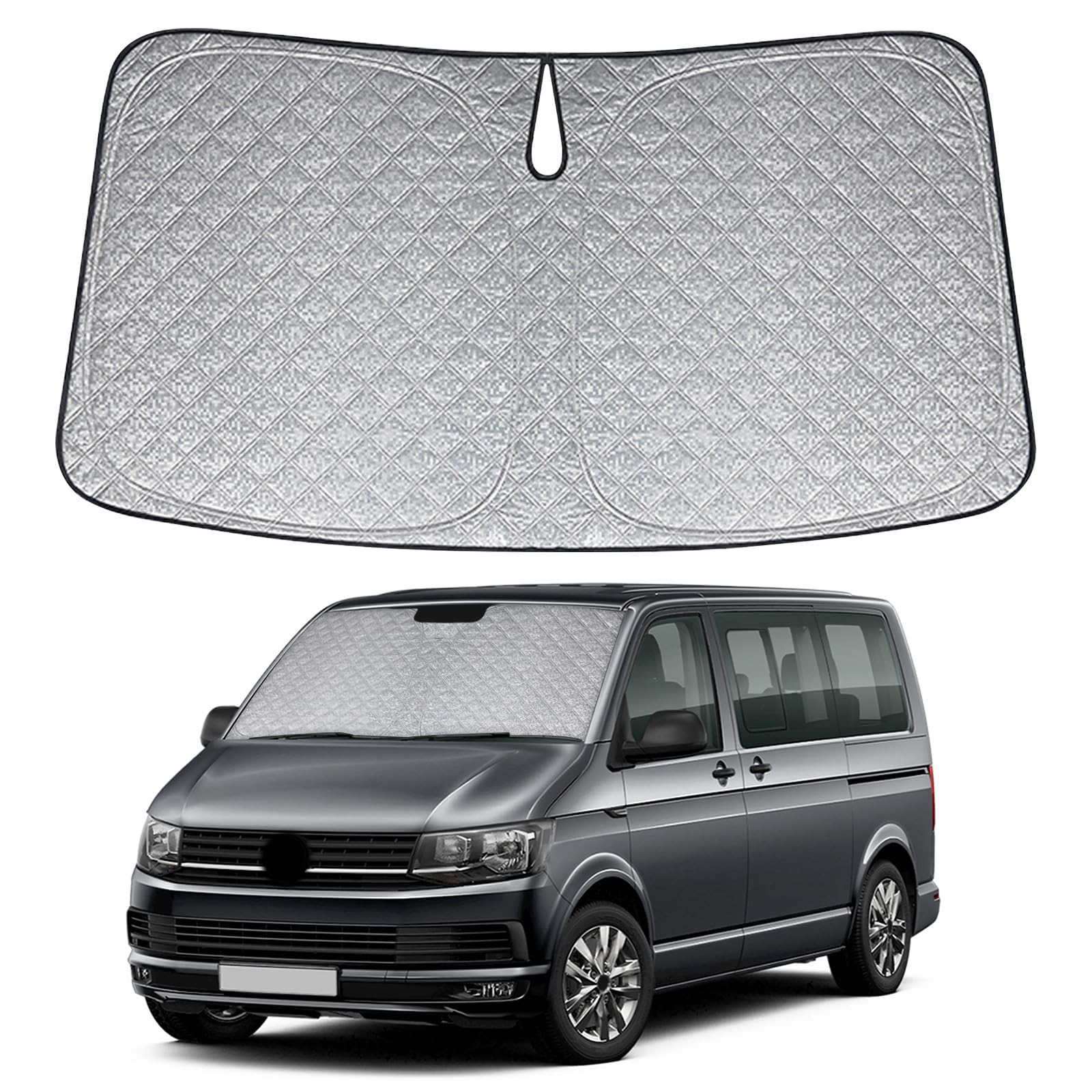 Sonnenschutz Auto Frontscheibe Ersatz für VW T5 2003-2021, Auto Windschutzscheibe Sonnenschutz Innen, Faltbar Sonnenschirm Auto UV Schutz Reflektierender Staub Schutz Sonnenschutzfolie Zubehör Sonnenschutz Auto Frontscheibe Ersatz für VW T5 2003-2021, Auto Windschutzscheibe Sonnenschutz Innen, Faltbar Sonnenschirm Auto UV Schutz Reflektierender Staub Schutz Sonnenschutzfolie Zubehör von JinsenTGG