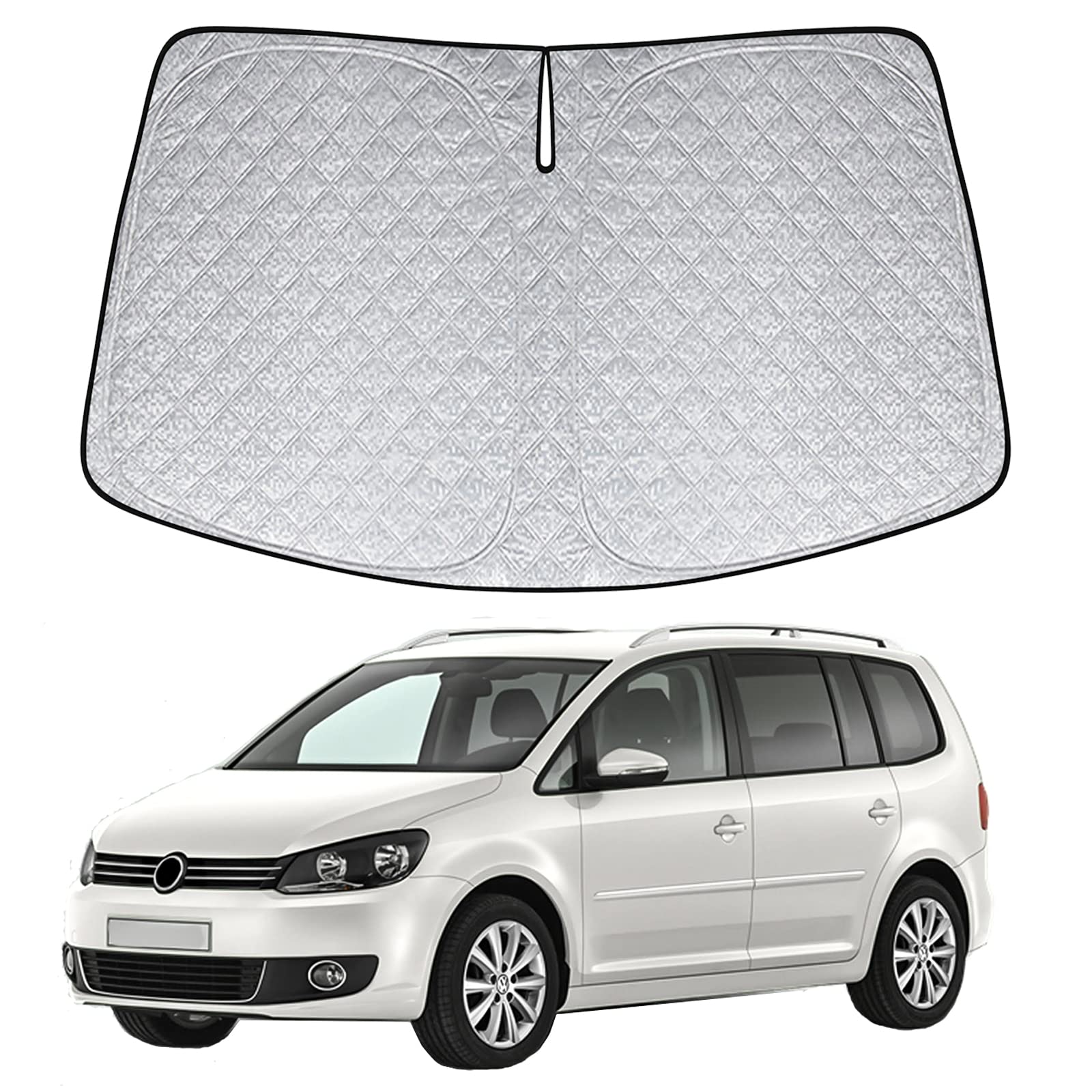 Sonnenschutz Auto Frontscheibe Ersatz für VW Touran 2016-2024, Auto Windschutzscheibe Sonnenschutz Innen, Faltbar Sonnenschirm Auto UV Schutz Reflektierender Staub Schutz Sonnenschutzfolie Zubehör Sonnenschutz Auto Frontscheibe Ersatz für VW Touran 2016-2024, Auto Windschutzscheibe Sonnenschutz Innen, Faltbar Sonnenschirm Auto UV Schutz Reflektierender Staub Schutz Sonnenschutzfolie Zubehör von JinsenTGG