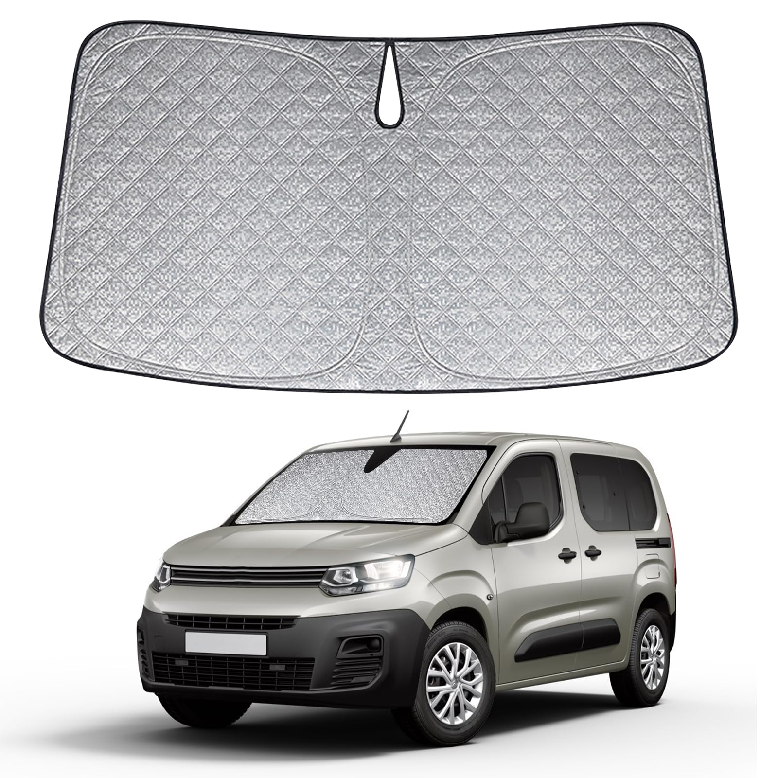 Sonnenschutz Auto Frontscheibe Kompatibel mit Citroen Berlingo 2018-2024, Windschutzscheibe Sonnenschutz Innen, Faltbar Sonnenschirm UV Schutz Reflektierender Staub Schutz Sonnenschutzfolie Zubehör Sonnenschutz Auto Frontscheibe Kompatibel mit Citroen Berlingo 2018-2024, Windschutzscheibe Sonnenschutz Innen, Faltbar Sonnenschirm UV Schutz Reflektierender Staub Schutz Sonnenschutzfolie Zubehör von JinsenTGG