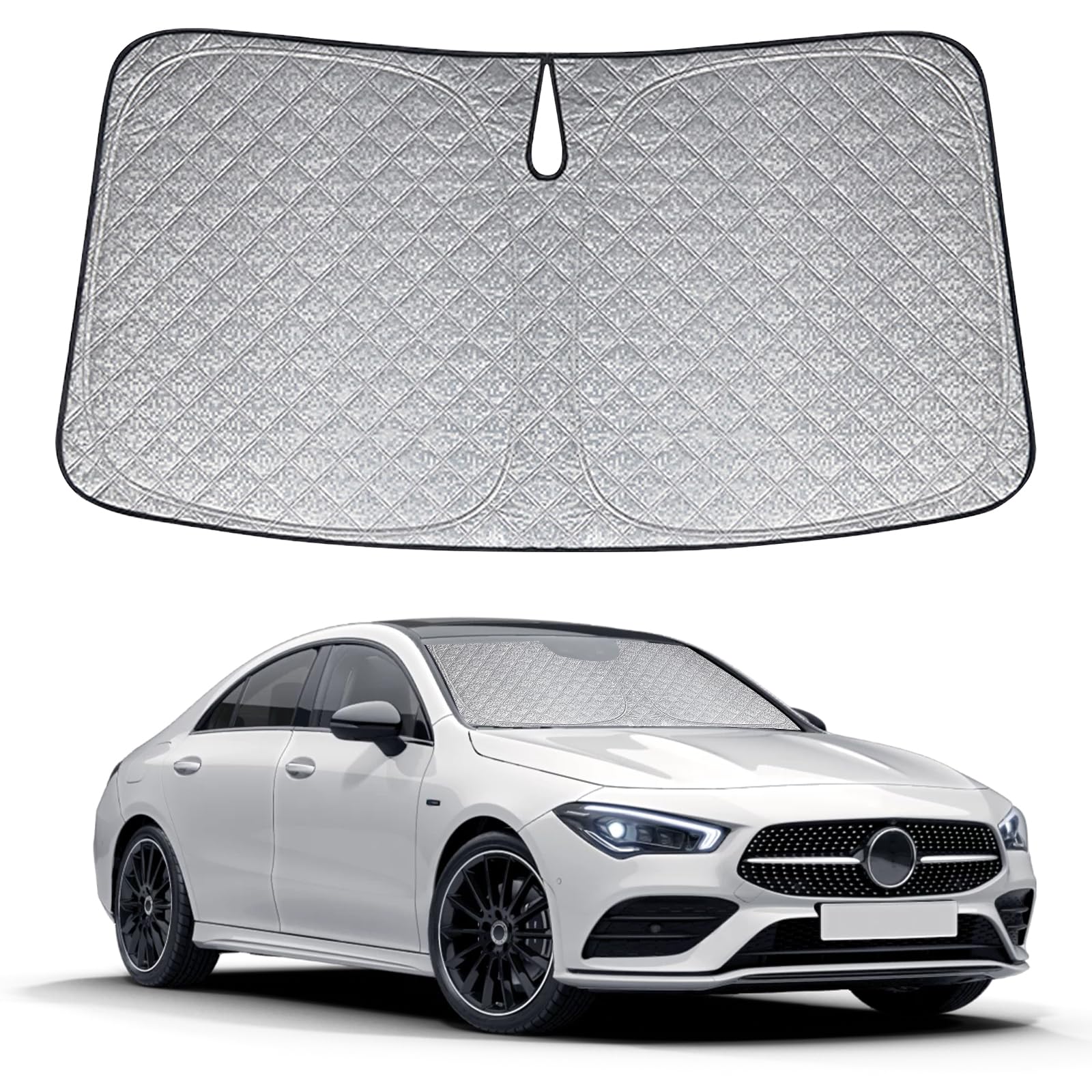 Sonnenschutz Auto Frontscheibe Kompatibel mit Mercedes-Benz A-Class W177 2018-2024, Windschutzscheibe Sonnenschutz Innen, Faltbar Sonnenschirm UV Schutz Staub Schutz Sonnenschutzfolie Zubehör Sonnenschutz Auto Frontscheibe Kompatibel mit Mercedes-Benz A-Class W177 2018-2024, Windschutzscheibe Sonnenschutz Innen, Faltbar Sonnenschirm UV Schutz Staub Schutz Sonnenschutzfolie Zubehör von JinsenTGG