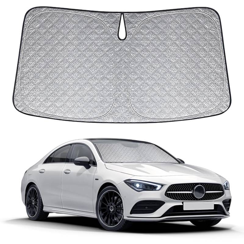 Sonnenschutz Auto Frontscheibe Kompatibel mit Mercedes-Benz A-Class W177 2018-2024, Windschutzscheibe Sonnenschutz Innen, Faltbar Sonnenschirm UV Schutz Staub Schutz Sonnenschutzfolie Zubehör von JinsenTGG