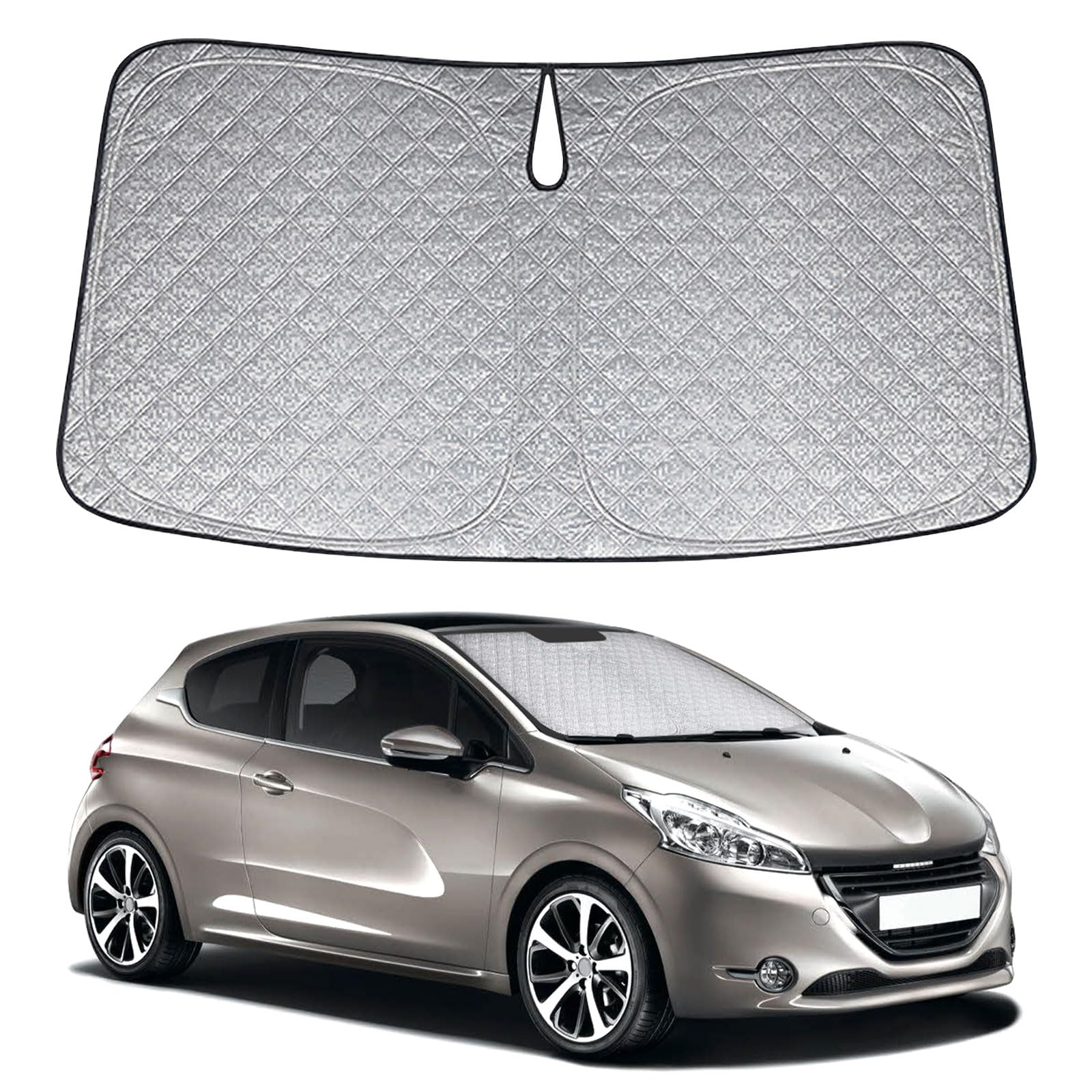 Sonnenschutz Auto Frontscheibe Kompatibel mit Peugeot 208 2019-2024, Windschutzscheibe Sonnenschutz Innen, Faltbar Sonnenschirm UV Schutz Reflektierender Staub Schutz Sonnenschutzfolie Zubehör Sonnenschutz Auto Frontscheibe Kompatibel mit Peugeot 208 2019-2024, Windschutzscheibe Sonnenschutz Innen, Faltbar Sonnenschirm UV Schutz Reflektierender Staub Schutz Sonnenschutzfolie Zubehör von JinsenTGG