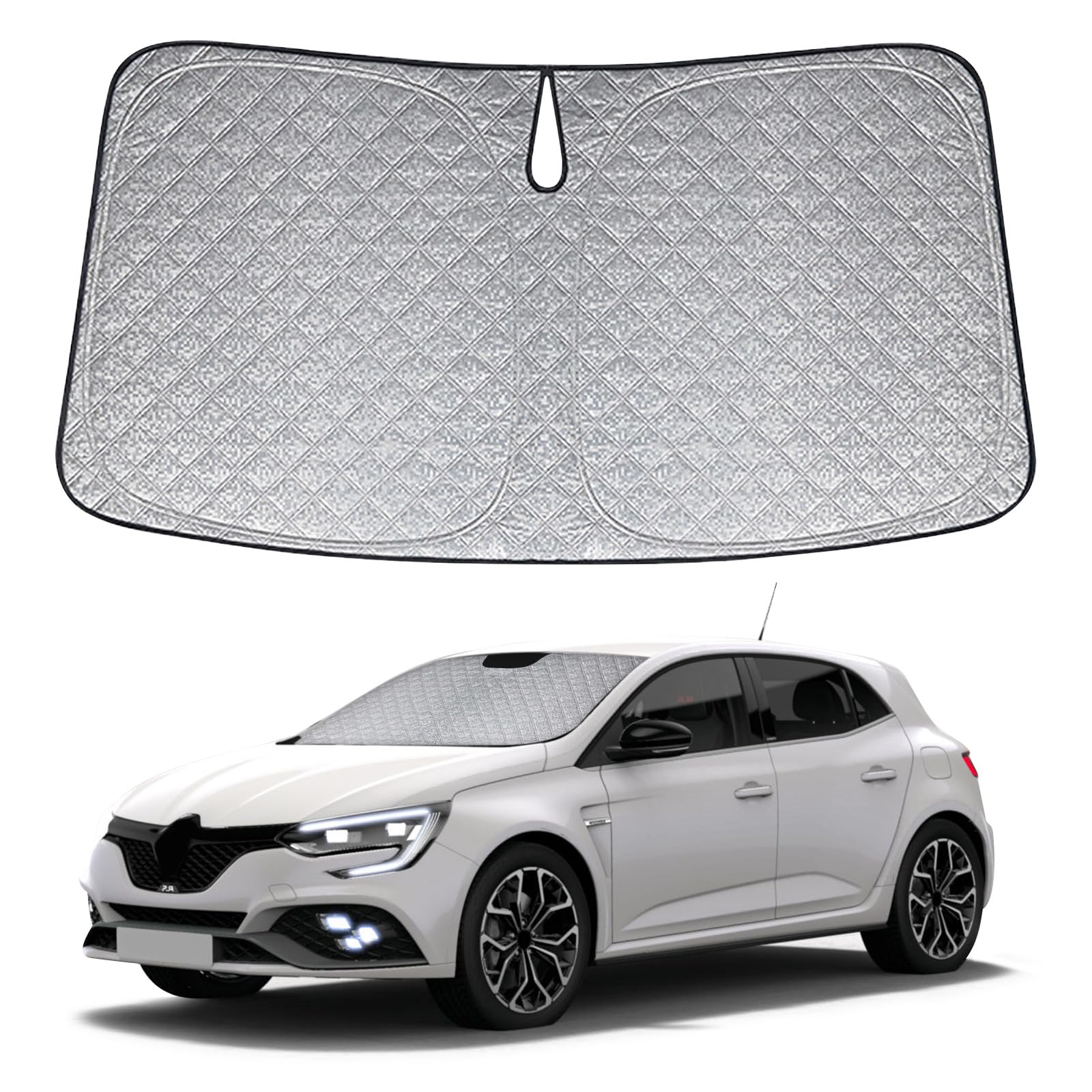 Sonnenschutz Auto Frontscheibe Kompatibel mit Renault Megane 2016-2024, Windschutzscheibe Sonnenschutz Innen, Faltbar Sonnenschirm UV Schutz Reflektierender Staub Schutz Sonnenschutzfolie Zubehör Sonnenschutz Auto Frontscheibe Kompatibel mit Renault Megane 2016-2024, Windschutzscheibe Sonnenschutz Innen, Faltbar Sonnenschirm UV Schutz Reflektierender Staub Schutz Sonnenschutzfolie Zubehör von JinsenTGG