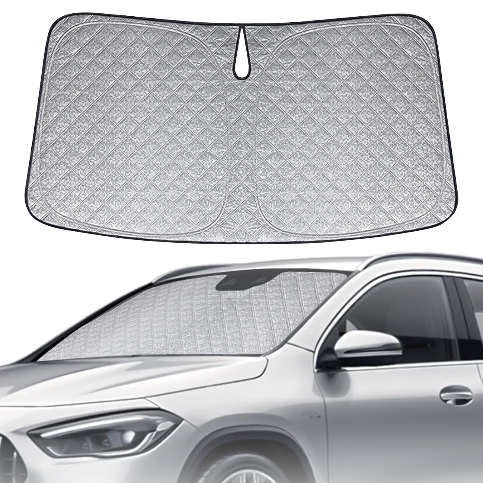 Sonnenschutz Frontscheibe Kompatibel mit Mercedes-Benz GLA H247 2020-2025, Auto Windschutzscheibe Sonnenschutz Innen, Faltbar Sonnenschirm UV Schutz Reflektierender Staub Schutz Sonnenschutzfolie Sonnenschutz Frontscheibe Kompatibel mit Mercedes-Benz GLA H247 2020-2025, Auto Windschutzscheibe Sonnenschutz Innen, Faltbar Sonnenschirm UV Schutz Reflektierender Staub Schutz Sonnenschutzfolie von JinsenTGG