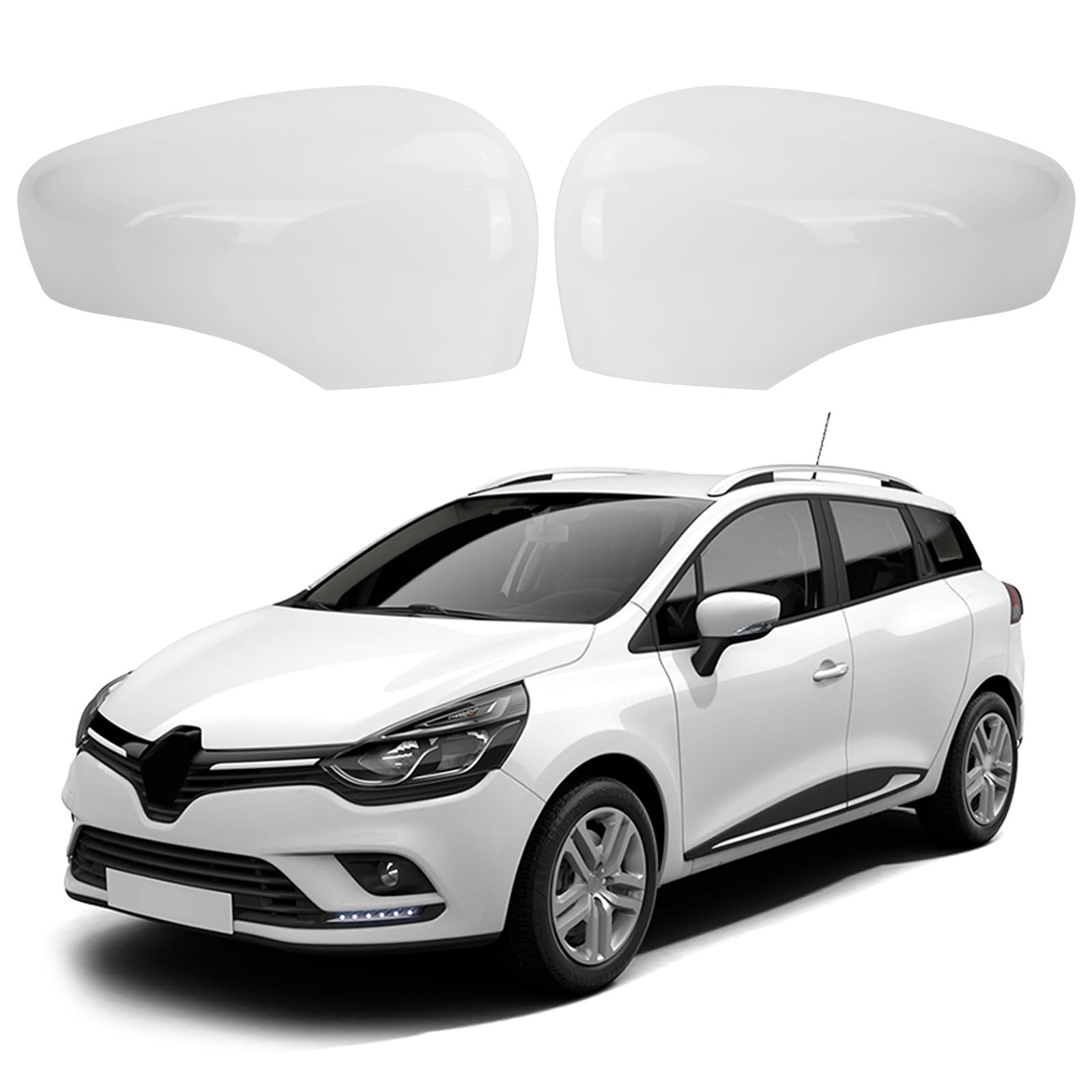 Spiegelabdeckungen Ersatz für Renault Clio 4 2012-2016, Capture First Generation J87 2013-2019, Zoe 2012-2024, Auto Außenspiegelkappe Rückspiegelkappe Links & Rechts, 963732631R 963732631 - Weiß Spiegelabdeckungen Ersatz für Renault Clio 4 2012-2016, Capture First Generation J87 2013-2019, Zoe 2012-2024, Auto Außenspiegelkappe Rückspiegelkappe Links & Rechts, 963732631R 963732631 - Weiß von JinsenTGG