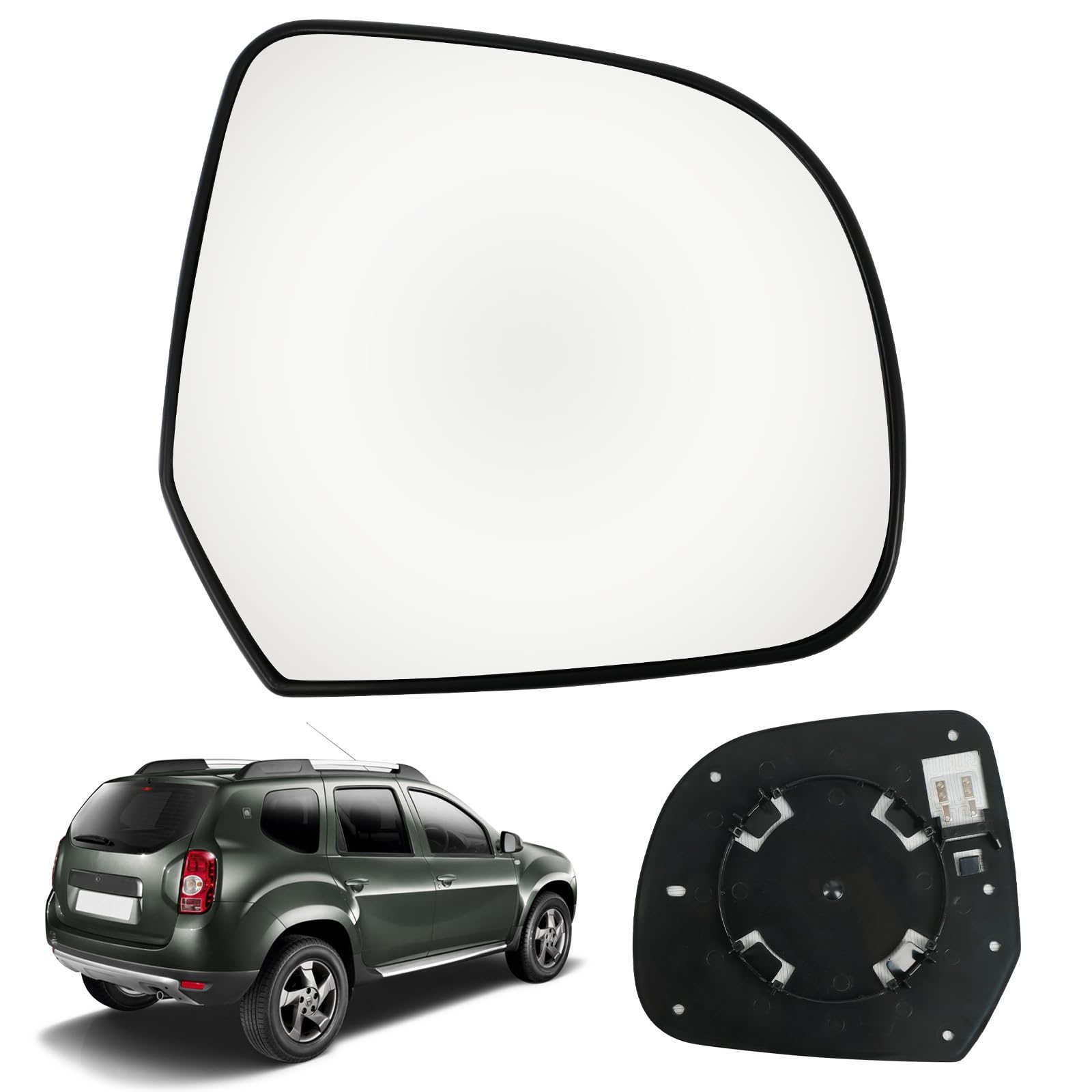 Spiegelglas Ersatz für Dacia Duster 2010-2013/Lodgy/Dokker 2012-2021, Außenspiegel Glas Asphärisch Verstellbar Umkehrlinse Rückfahrglas Geeignet Ersatz für Nissan Micra K13 2010-2017/Leaf (Rechts) Spiegelglas Ersatz für Dacia Duster 2010-2013/Lodgy/Dokker 2012-2021, Außenspiegel Glas Asphärisch Verstellbar Umkehrlinse Rückfahrglas Geeignet Ersatz für Nissan Micra K13 2010-2017/Leaf (Rechts) von JinsenTGG