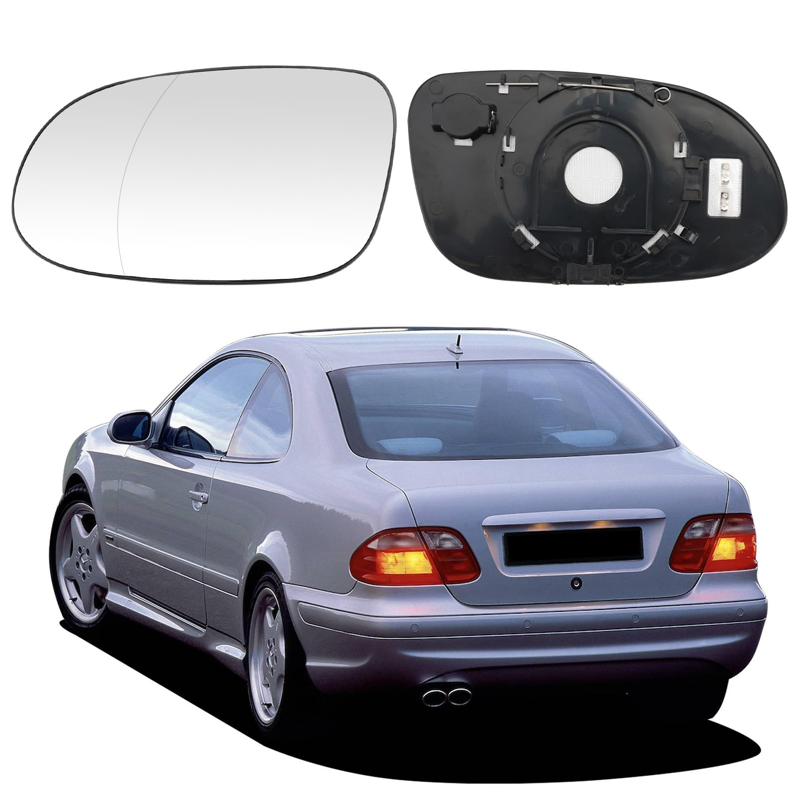Spiegelglas Ersatz für Mercedes-Benz A-Class W168 1997-2004/CLK-Class C208/SLK-Class R170/SL-Class R129, Außenspiegel Glas Asphärisch Verstellbar Geeignet, Umkehrlinse Rückfahrglas Spiegel (Links) Spiegelglas Ersatz für Mercedes-Benz A-Class W168 1997-2004/CLK-Class C208/SLK-Class R170/SL-Class R129, Außenspiegel Glas Asphärisch Verstellbar Geeignet, Umkehrlinse Rückfahrglas Spiegel (Links) von JinsenTGG