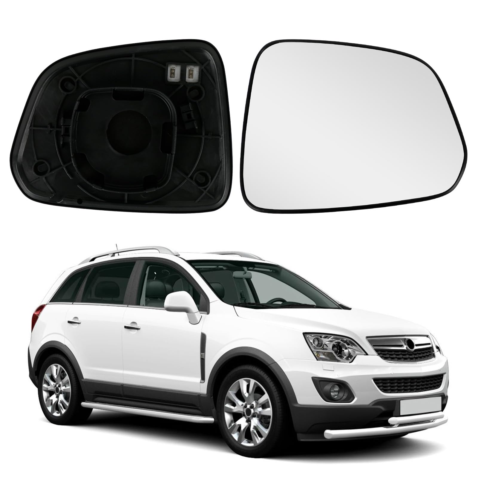 Spiegelglas Ersatz für Opel Antara 2006-2015, Außenspiegel Glas Asphärisch Verstellbar Umkehrlinse Rückfahrglas Geeignet, Umkehrlinse Rückfahrglas Spiegel (Rechts) von JinsenTGG