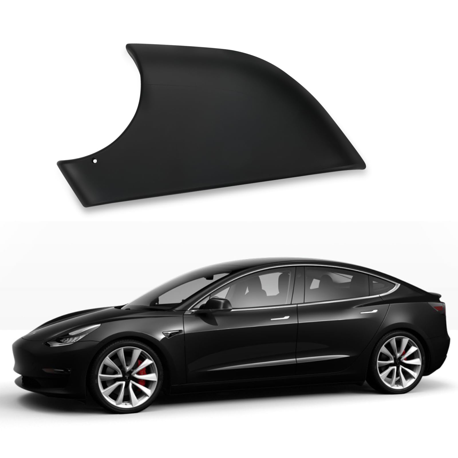 Untere Spiegelabdeckung Ersatz für Tesla Model 3 2017-2023, Seitenspiegel Abdeckung, Untere Außenspiegelabdeckung Halter Ablage Fahrer, Vordere Fahrerseite Spiegel Abdeckkappe (für Model 3-Links) von JinsenTGG