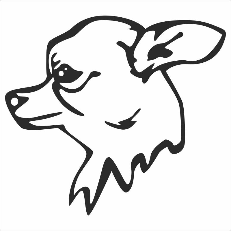 JINTORA - Autoaufkleber Tuning - Chihuahua - 99x89mm - Auto Aufkleber - Bus - Fenster - Heckscheibe - Camper - wetterfest - Outdoor Sticker - Auto Deko - LKW - Tuning Selbstklebend - schwarz von JINTORA
