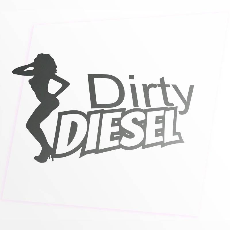JINTORA - Autoaufkleber Tuning - Diesel Sale - 190x90mm - Auto Aufkleber - Bus - Fenster - Heckscheibe - Camper - wetterfest - Outdoor Sticker - Auto Deko - LKW - Tuning Selbstklebend - Silber von JINTORA