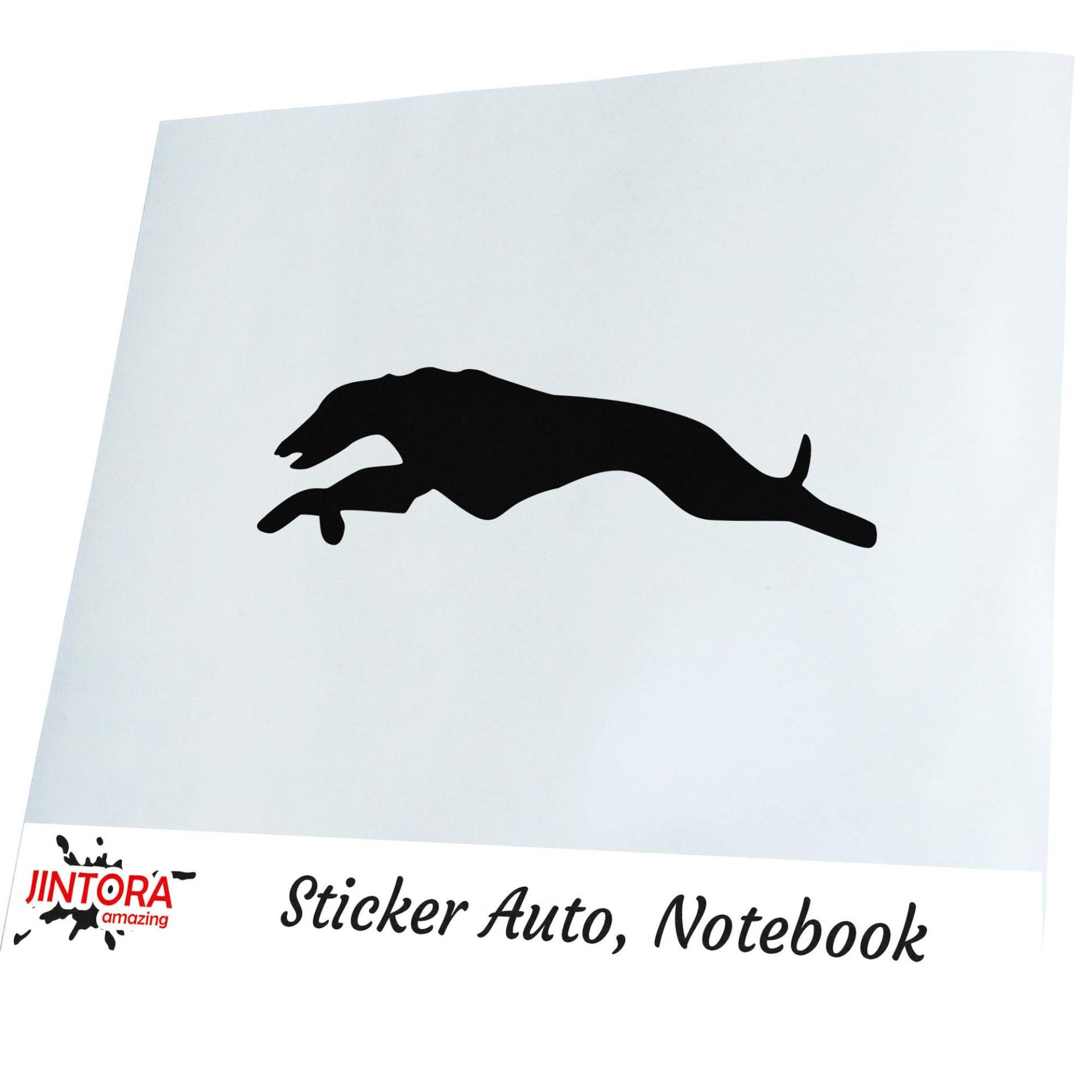 JINTORA Aufkleber für Auto - Autoaufkleber - Greyhound Run - 149x40mm - JDM - Die Cut - Bus - Fenster - Heckscheibe - Laptop - LKW - Tuning - schwarz JINTORA Aufkleber für Auto - Autoaufkleber - Greyhound Run - 149x40mm - JDM - Die Cut - Bus - Fenster - Heckscheibe - Laptop - LKW - Tuning - schwarz von JINTORA