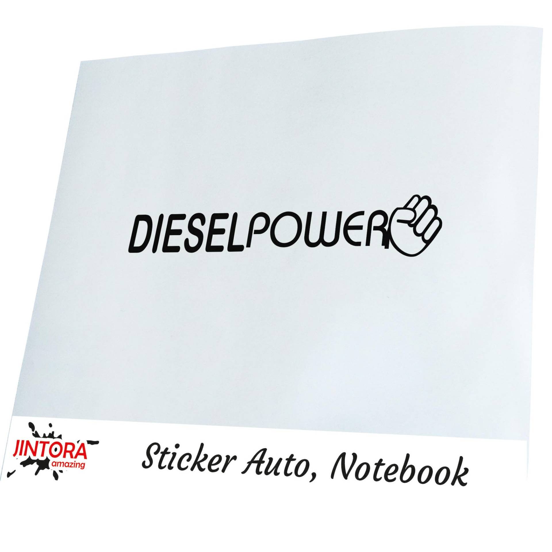 Jintora Aufkleber für Auto - Autoaufkleber - JDM - Die Cut - Diesel Power - 210x40 mm - JDM - Die Cut - Bus - Fenster - Heckscheibe - Laptop - LKW - Tuning - schwarz Jintora Aufkleber für Auto - Autoaufkleber - JDM - Die Cut - Diesel Power - 210x40 mm - JDM - Die Cut - Bus - Fenster - Heckscheibe - Laptop - LKW - Tuning - schwarz von Jintora