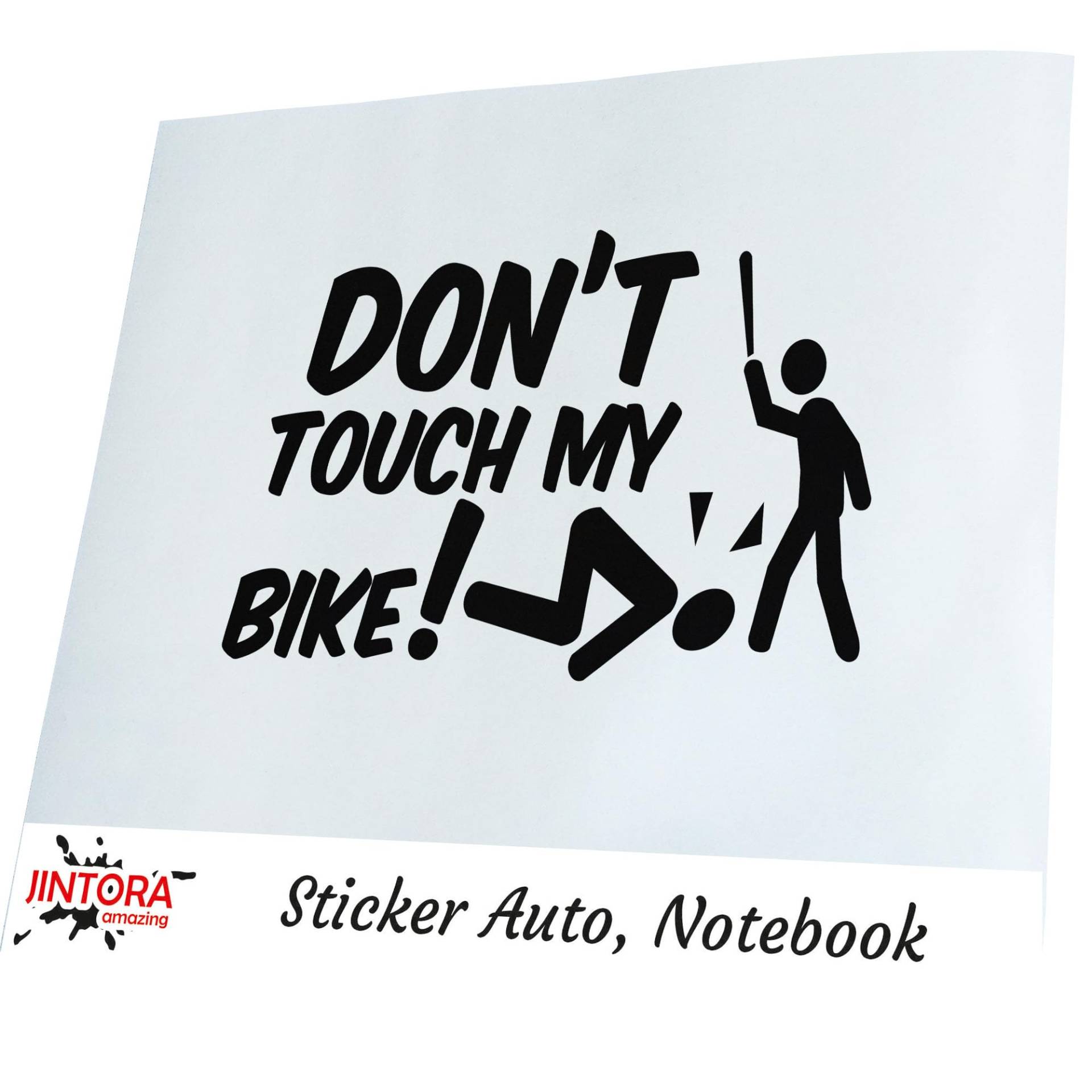 Jintora Aufkleber für Auto - Autoaufkleber - JDM - Die Cut - Dont Touch My Bike! - 154x99 mm - JDM - Die Cut - Bus - Fenster - Heckscheibe - Laptop - LKW - Tuning - schwarz Jintora Aufkleber für Auto - Autoaufkleber - JDM - Die Cut - Dont Touch My Bike! - 154x99 mm - JDM - Die Cut - Bus - Fenster - Heckscheibe - Laptop - LKW - Tuning - schwarz von Jintora