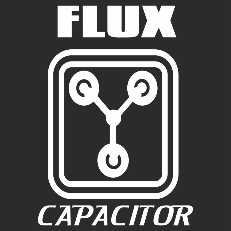 Jintora Aufkleber für Auto - Autoaufkleber - JDM - Die Cut - Flux Capacitor - 140x99 mm - JDM - Die Cut - Bus - Fenster - Heckscheibe - Laptop - LKW - Tuning - weiß von Jintora