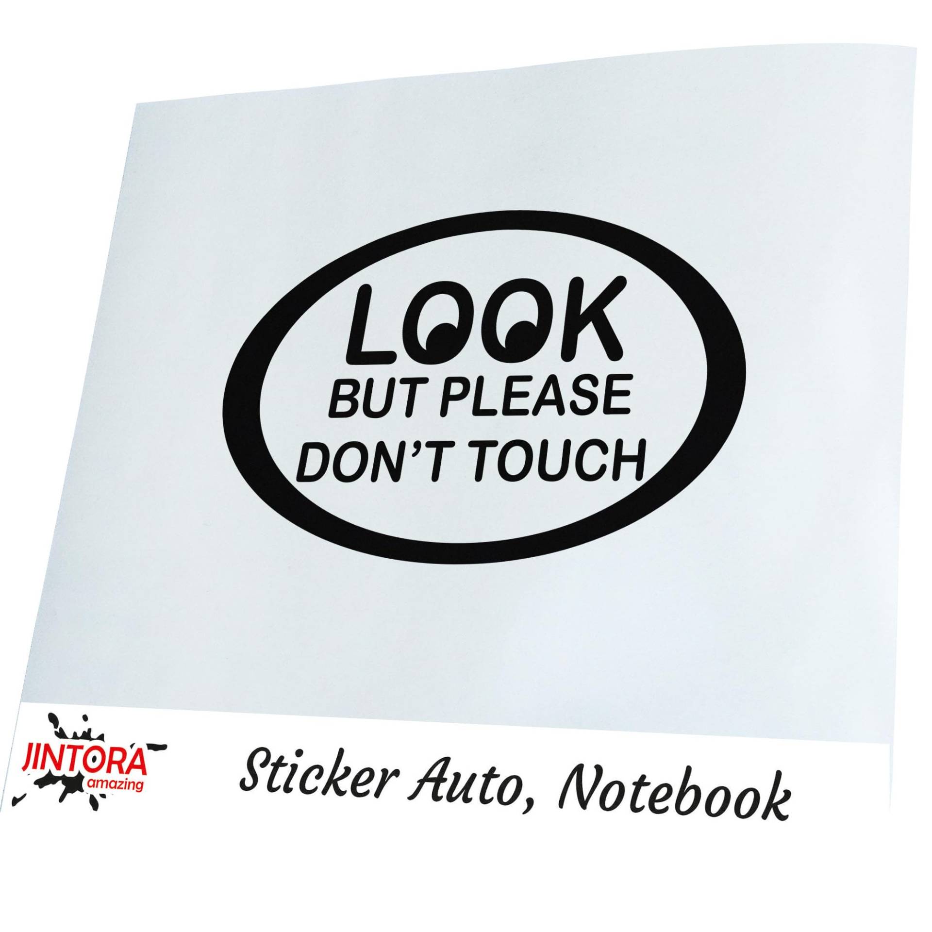 Jintora Aufkleber für Auto - Autoaufkleber - JDM - Die Cut - Look but Please Don't Touch - 187x99 mm - JDM - Die Cut - Bus - Fenster - Heckscheibe - Laptop - LKW - Tuning - schwarz Jintora Aufkleber für Auto - Autoaufkleber - JDM - Die Cut - Look but Please Don't Touch - 187x99 mm - JDM - Die Cut - Bus - Fenster - Heckscheibe - Laptop - LKW - Tuning - schwarz von Jintora