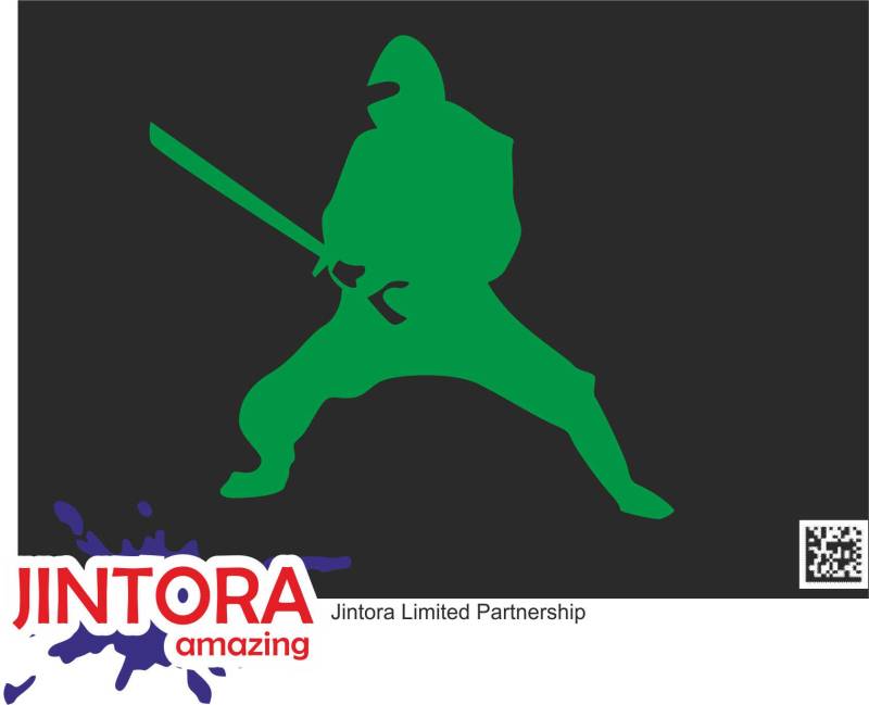 Jintora - Autoaufkleber Tuning - Auto Aufkleber - Ninja - 107x99 mm - Auto Aufkleber - Bus - Fenster - Heckscheibe - Camper - wetterfest - Outdoor Sticker Auto Deko LKW - Tuning Selbstklebend - grün von Jintora