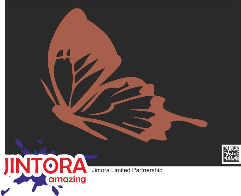 Jintora - Autoaufkleber Tuning - Auto Aufkleber - Schmetterling - 123x99 mm - Auto Sticker Bus Fenster Heckscheibe Camper wetterfest Outdoor Sticker Auto Deko LKW Tuning Selbstklebend - braun von Jintora