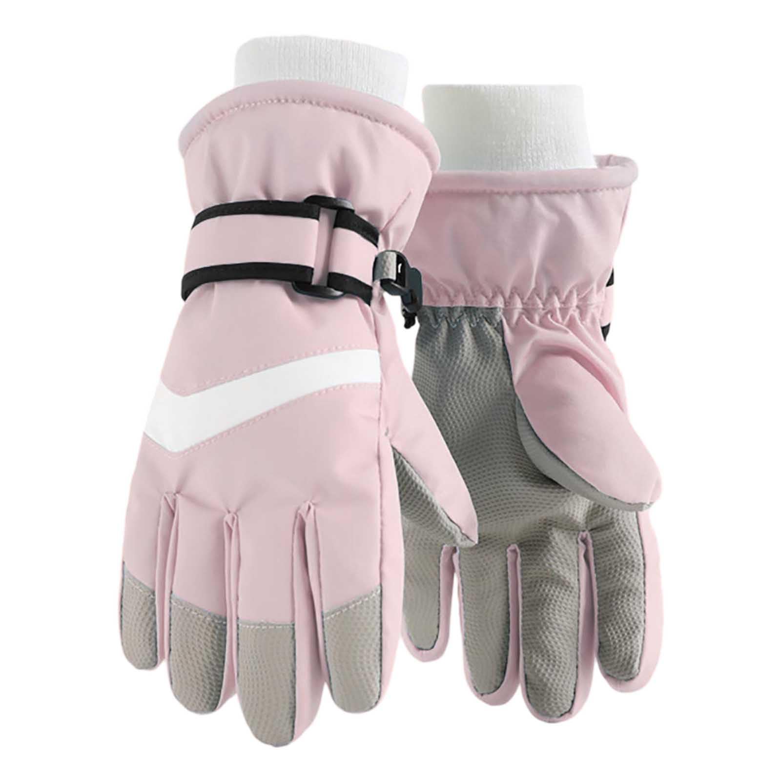 Jipersuo Winterhandschuhe Kinder Dicker Samt Radfahren Skifahren Kalte Handschuhe Radfahren Kalte Wärme Handschuhe Jungen Handschuhe (M) von Jipersuo