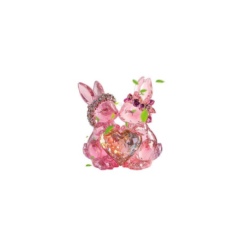Valentinstag Bunny 2D Flach Acryl Schlüsselanhänger Auto Rückansicht Zubehör Rucksack Anhänger Eingang Tür Dekoration Behänge (A) von Jipersuo