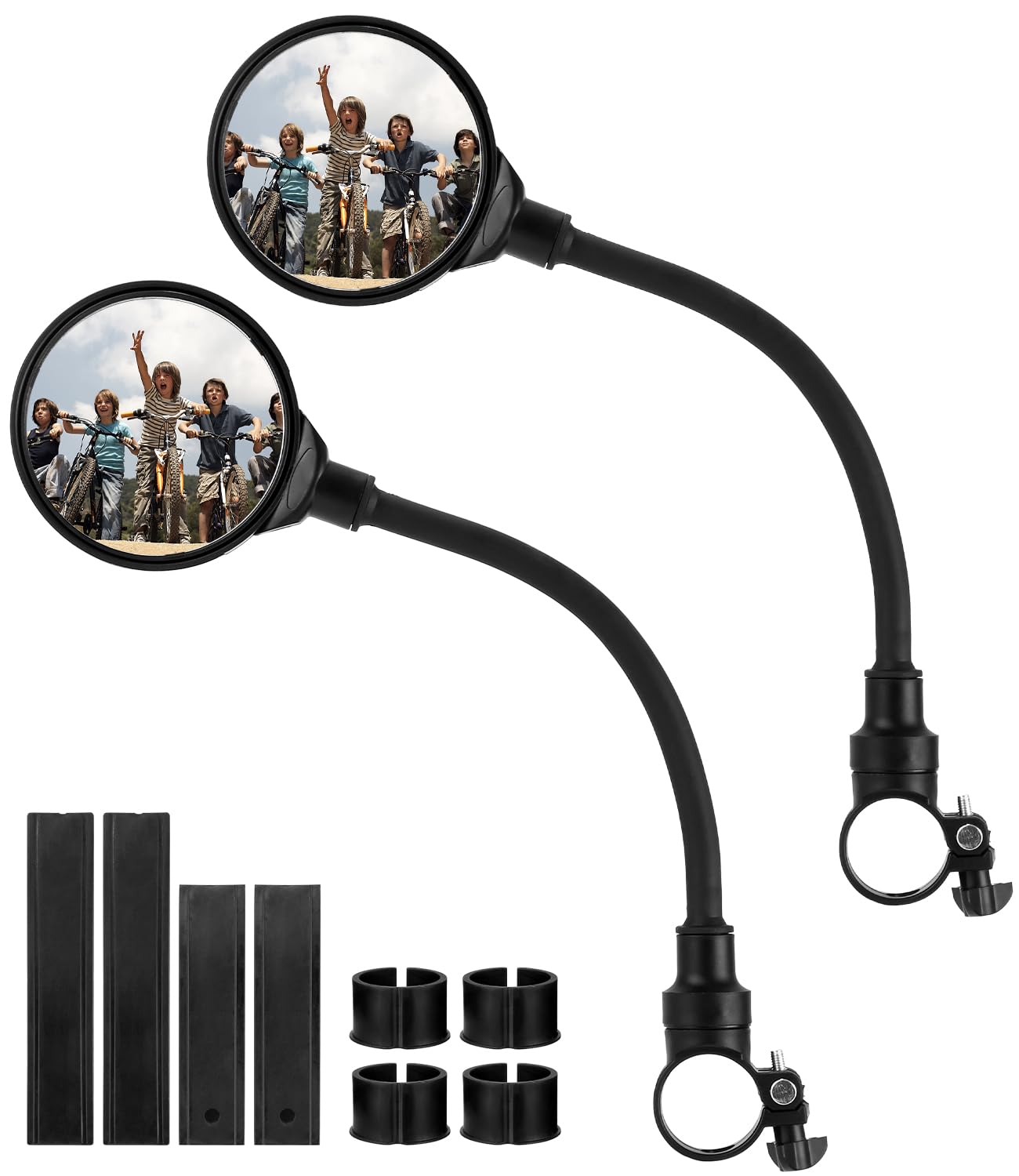 Jissta Fahrradspiegel, 2 Stück, 360° Einstellbar und Drehbar, für 22-32mm Lenker, für Fahrrad, Mountainbikes, Rennräder Jissta Fahrradspiegel, 2 Stück, 360° Einstellbar und Drehbar, für 22-32mm Lenker, für Fahrrad, Mountainbikes, Rennräder von Jissta