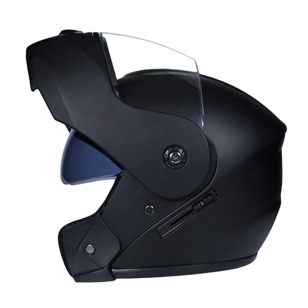 Jitong Motorradhelm Doppelvisier Integralhelm Damen und Herren Mofahelme Klapphelm mit Sonnenblende - Mattschwarz | Transparent, M Jitong Motorradhelm Doppelvisier Integralhelm Damen und Herren Mofahelme Klapphelm mit Sonnenblende - Mattschwarz | Transparent, M von Jitong