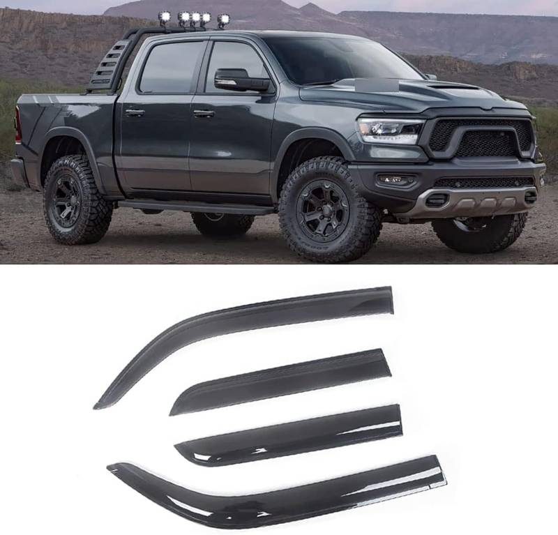 Auto Fenster Regen Schutz Sonnenblende Abdeckung Schild Seite Fenster Deflektor Für Dodge RAM 1500 2002-2022. von JjAaYy