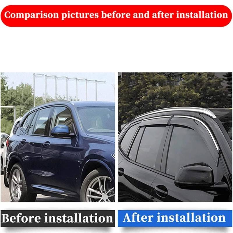 Auto Fenster Regen Schutz Sonnenblende Abdeckung Schild Seite Fenster Deflektor Für Ford EcoSport 2018-2022. von JjAaYy