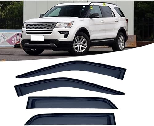 Auto Fenster Regen Schutz Sonnenblende Abdeckung Schild Seite Fenster Deflektor Für Ford Explorer 2011-2019.,B-Without-Bright-Bars von JjAaYy