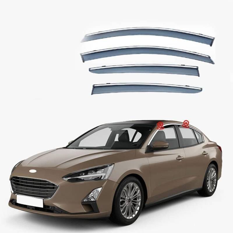 Auto Fenster Regen Schutz Sonnenblende Abdeckung Schild Seite Fenster Deflektor Für Ford Focus 2005-2020 2021 2022 2023. von JjAaYy