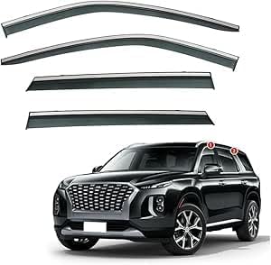 Auto Fenster Regen Schutz Sonnenblende Abdeckung Schild Seite Fenster Deflektor Für Hyundai Santa Fe V (MX5) 2023-. von JjAaYy