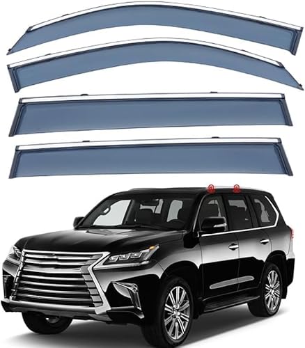 Auto Fenster Regen Schutz Sonnenblende Abdeckung Schild Seite Fenster Deflektor Für Lexus LX570 J200 2008-2021. von JjAaYy