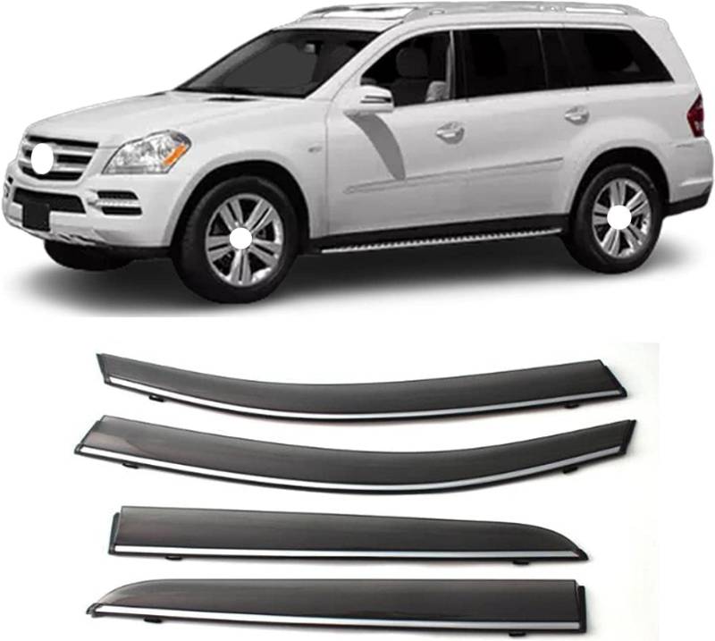 Auto Fenster Regen Schutz Sonnenblende Abdeckung Schild Seite Fenster Deflektor Für Mercedes GL X164 GL450 2006-2012. von JjAaYy