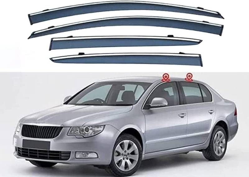 Auto Fenster Regen Schutz Sonnenblende Abdeckung Schild Seite Fenster Deflektor Für Skoda Superb 3T 2009-2015. von JjAaYy