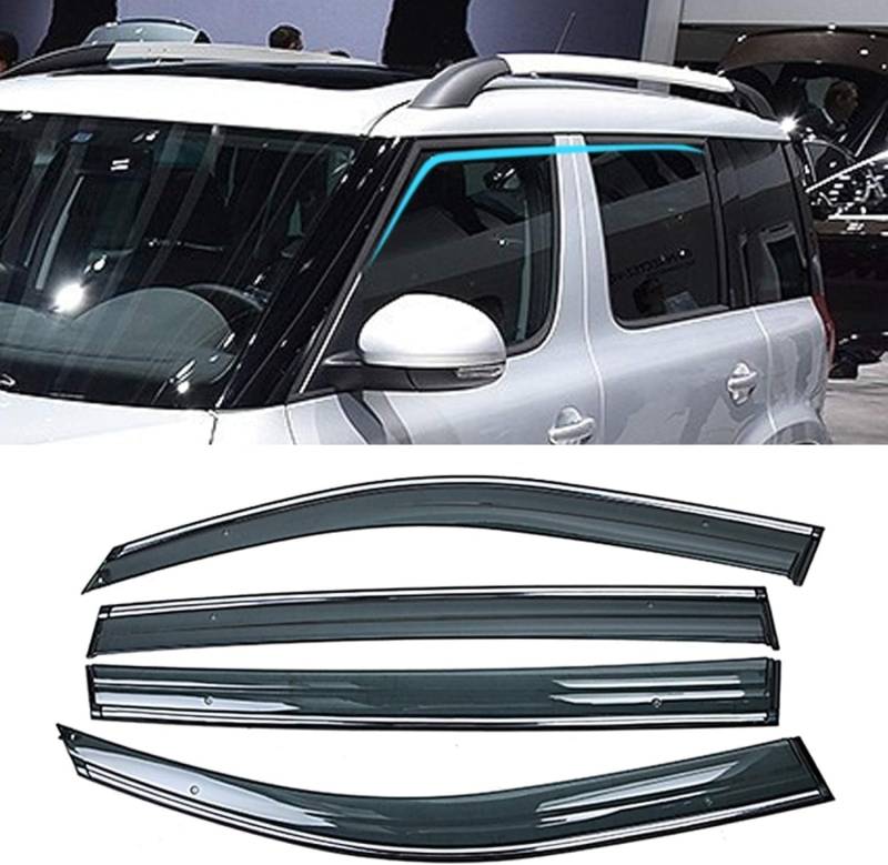 Auto Fenster Regen Schutz Sonnenblende Abdeckung Schild Seite Fenster Deflektor Für Skoda Yeti 5L 2009-2017. von JjAaYy