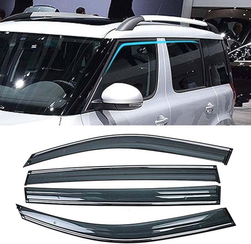 Auto Fenster Regen Schutz Sonnenblende Abdeckung Schild Seite Fenster Deflektor Für Skoda Yeti 5L 2009-2017. von JjAaYy