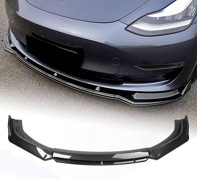 Frontschürze Spoiler Splitter Lip Body Kollision Vordere Schaufel Modifikation Kit,für Audi A6 Sedan C8 C8.5 C7 C7.5 C6 C6.5 C5 C5.5 C4.,B-Carbon Fiber von JjAaYy