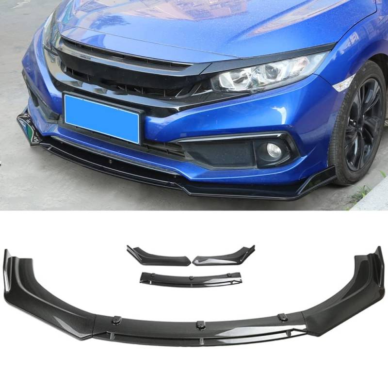 Frontschürze Spoiler Splitter Lip Body Kollision Vordere Schaufel Modifikation Kit,für Audi S1 S3 S5 S6 S7 S8 8V B9 8T F5 C7 C8 D4.,A-Carbonfiber von JjAaYy