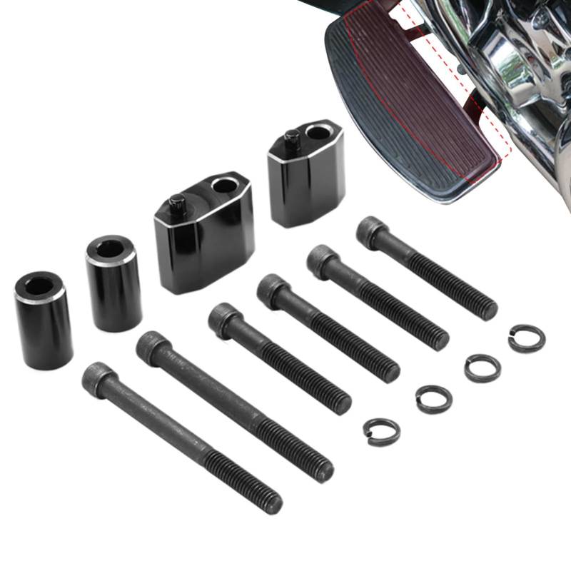 Jlkegfdf Driver Floorboard Extension Kit | 1/1.5 Inch Outward Spacer Driver Floorboard Extension Kit,Upgraded Rustproof Pedal Extension Footrest Spacer Extender for Touring Motorbikes von Jlkegfdf