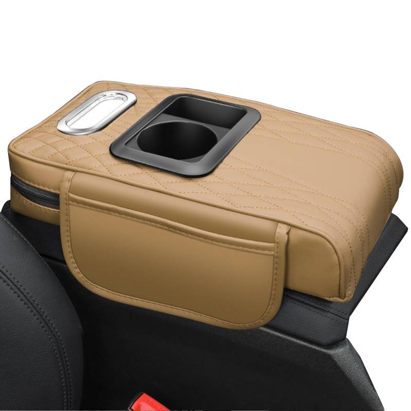 Auto Armlehnenkissen - Mittelkonsolenkissen Auto Konsolenkissen | Mittelkonsole Kissen mit Aufbewahrungstaschen, Verstellbares Armlehnenkissen, Kissen d von Jlobnyiun