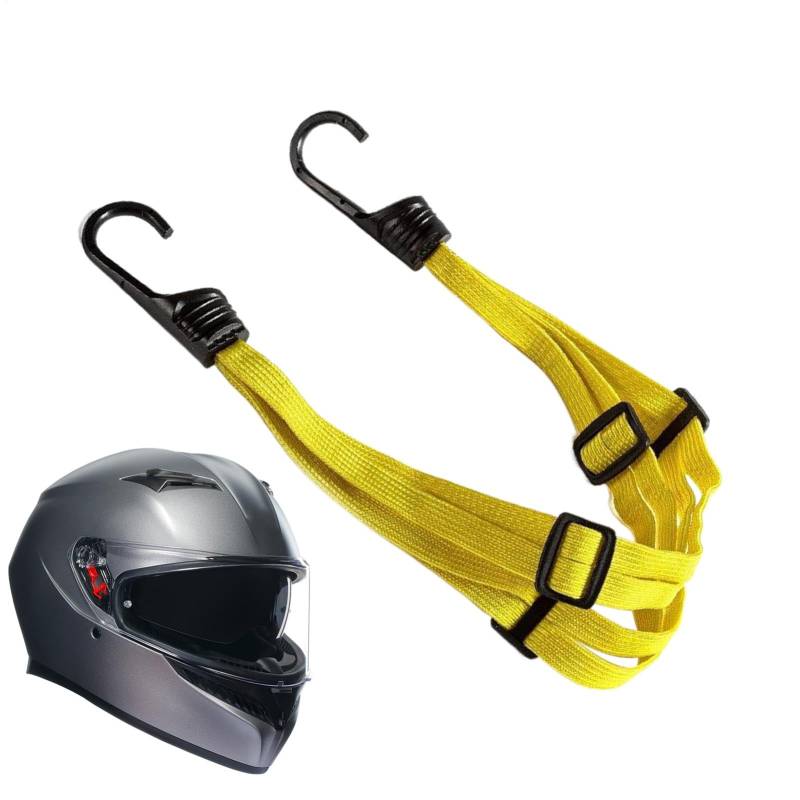 Cinta für Motorradhelm, Seil für Motorradhelm, Motorradhelm, Kabel für Behindertenhelm des Motors, Zubehör für Outdoor-Abenteuer, Gummiband mit 2 Haken von Jlobnyiun