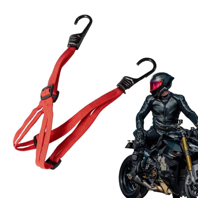 Cinta für Motorradhelm, Seil für Motorradhelm, Motorradhelm, Kabel für Behindertenhelm des Motors, Zubehör für Outdoor-Abenteuer, Gummiband mit 2 Haken von Jlobnyiun