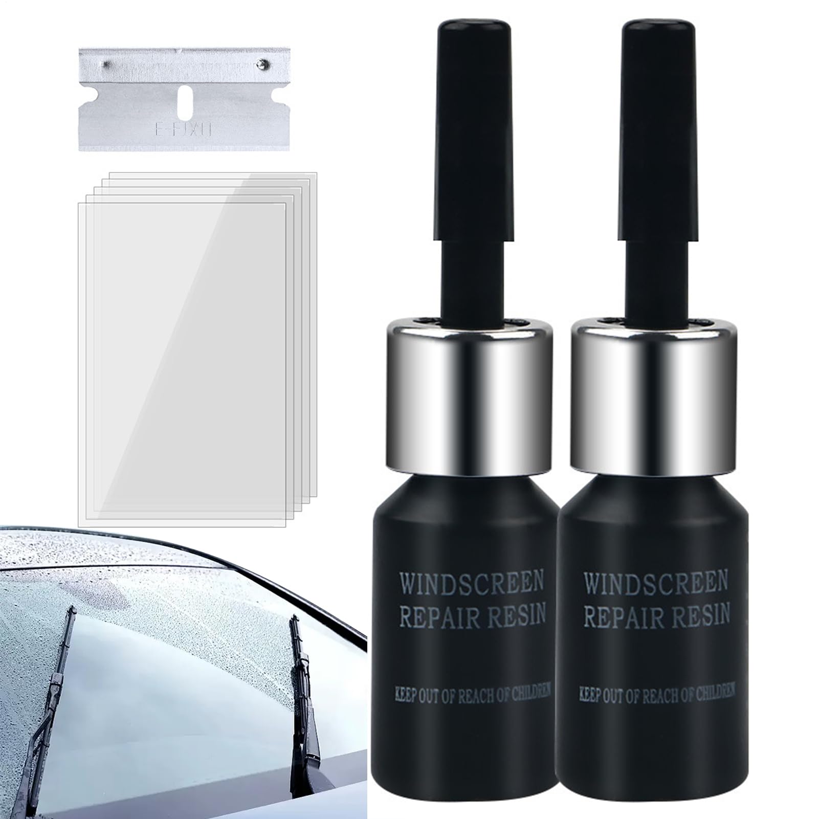 Glasreparatur-Set – Fortschrittlicher Windschutzscheiben-Riss-Rückstand, Nano-Flüssigkeit für sofortige Korrektur | Kompakter Autoglasdaumen und Kratzer-Reparaturwerkzeug für eine bessere Sicht Glasreparatur-Set – Fortschrittlicher Windschutzscheiben-Riss-Rückstand, Nano-Flüssigkeit für sofortige Korrektur | Kompakter Autoglasdaumen und Kratzer-Reparaturwerkzeug für eine bessere Sicht von Jlobnyiun