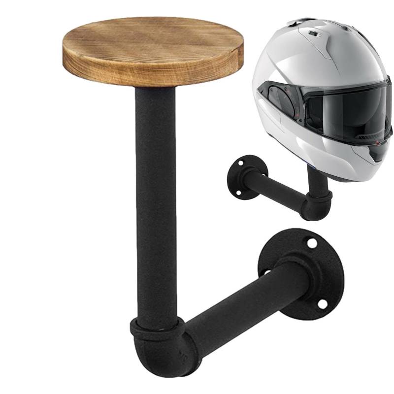 Helmhalter-Halter – Metall-Fahrradhelmhalter, Wandhalterung für Helme | Verstellbarer Motorrad-Helmhalter zur Wandmontage, tragbarer Fahrradhelm-Display-Organizer für Mäntel, Hüte, Helme von Jlobnyiun