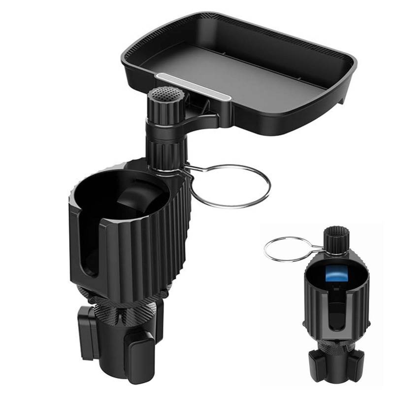 Jlobnyiun Getränkehalter-Verlängerung für Auto, ausziehbarer Getränkehalter – verstellbarer Schwenkbarer Getränkehalter-Adapter | Getränkehalter für das Auto, schwarz, vielseitig einsetzbar von Jlobnyiun